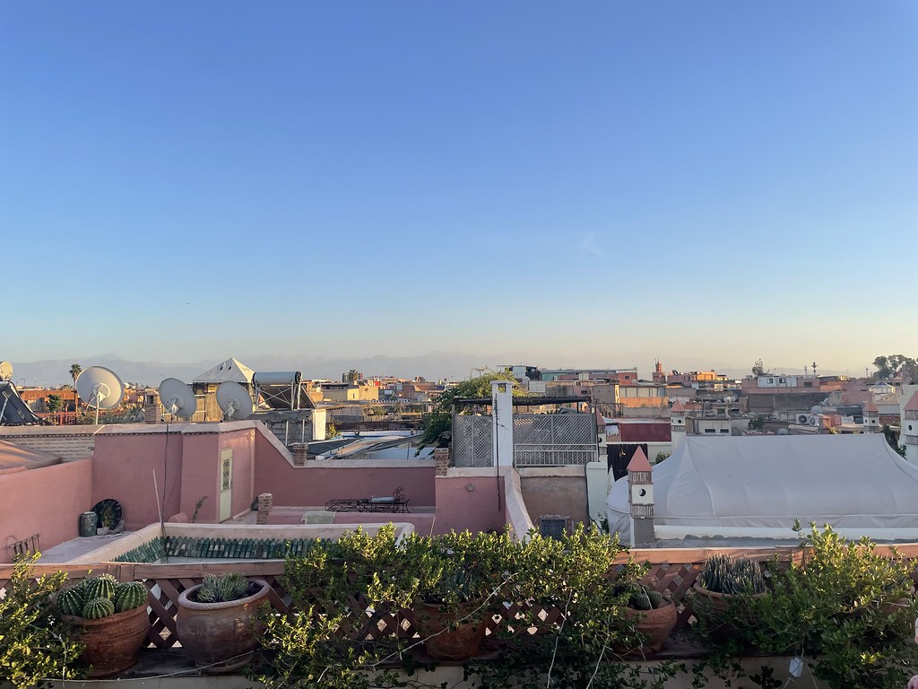 Vue depuis le toit terrasse du musée Mouassine où le thé est servi après les concerts.