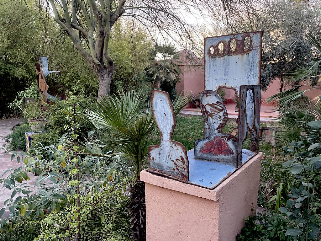 Sculpture dans le Musée de la Palmeraie à Marrakech.