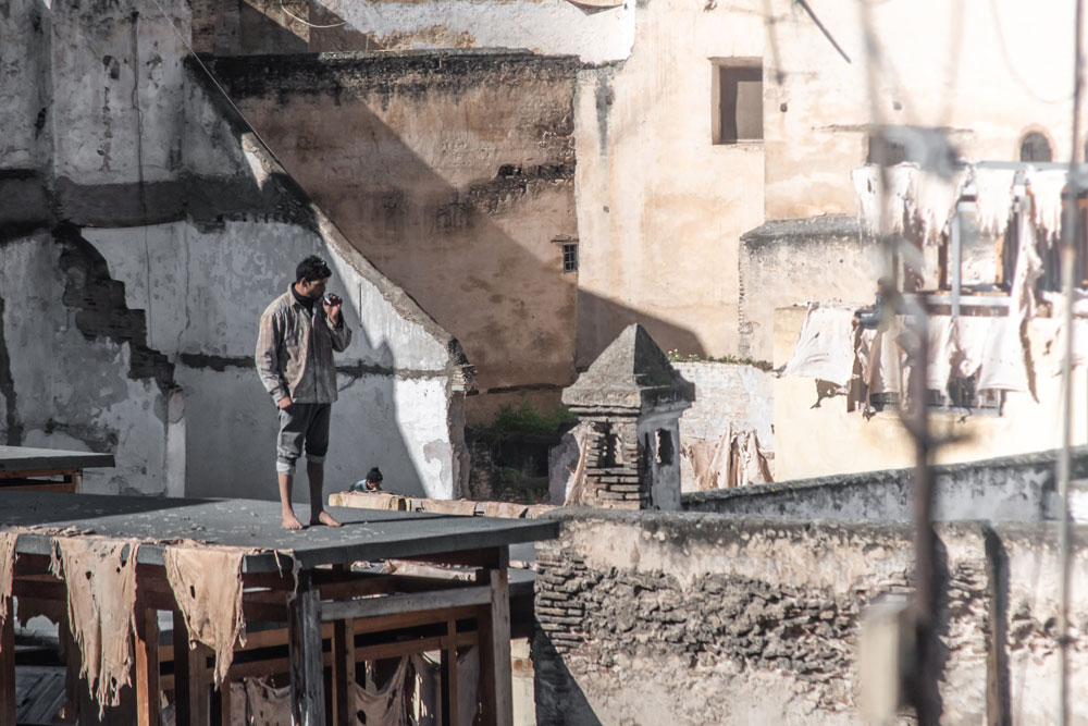 Paysage de désolation aux tanneries de Fès - Photo d'Elcarito