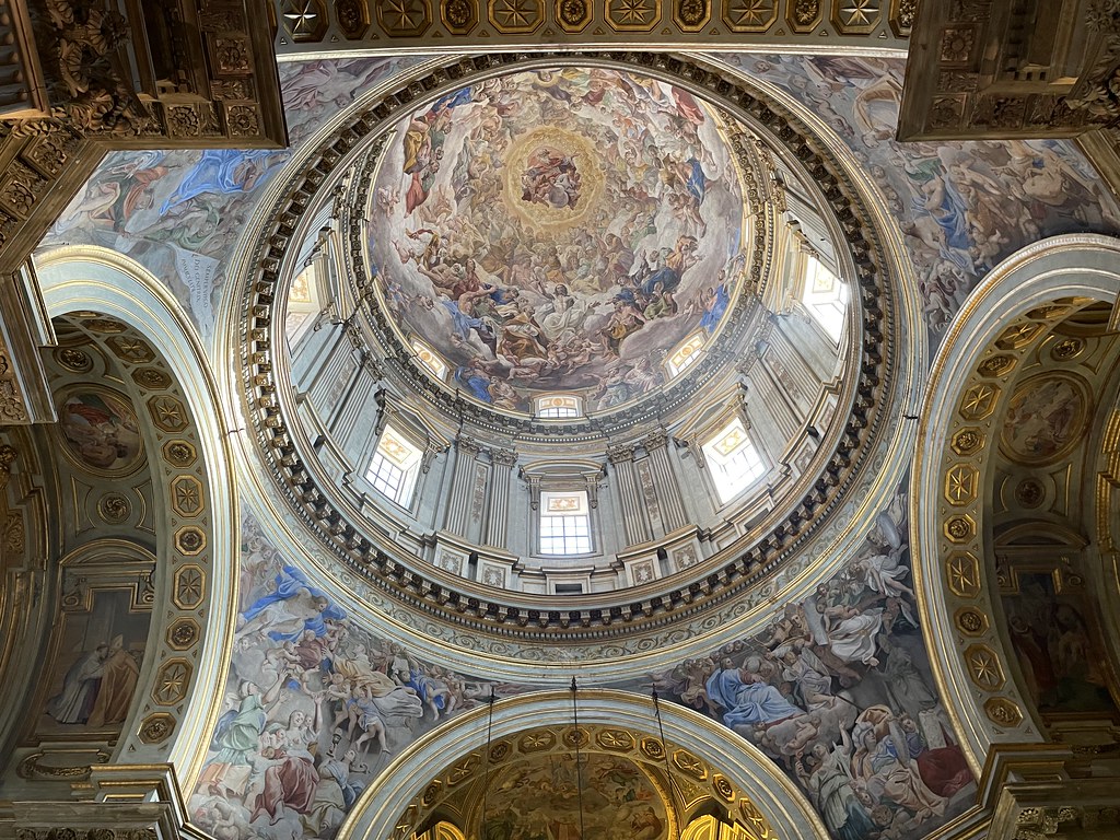 Trompe l'oeil de la coupole du Duomo de Naples