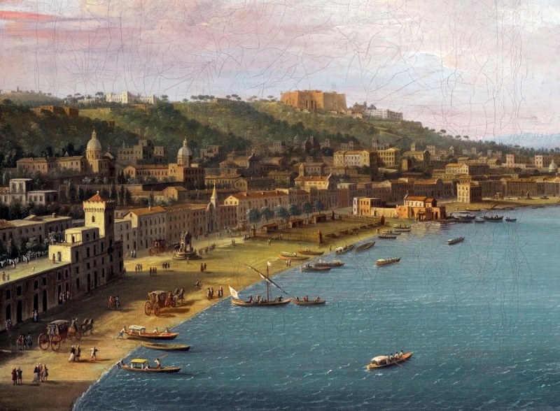 Riviera et plage de Chiaia à Naples par Antonio Joli (1755).