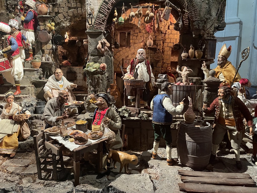 Crêche napolitaine dans les catacombes San Gaudioso à Naples.