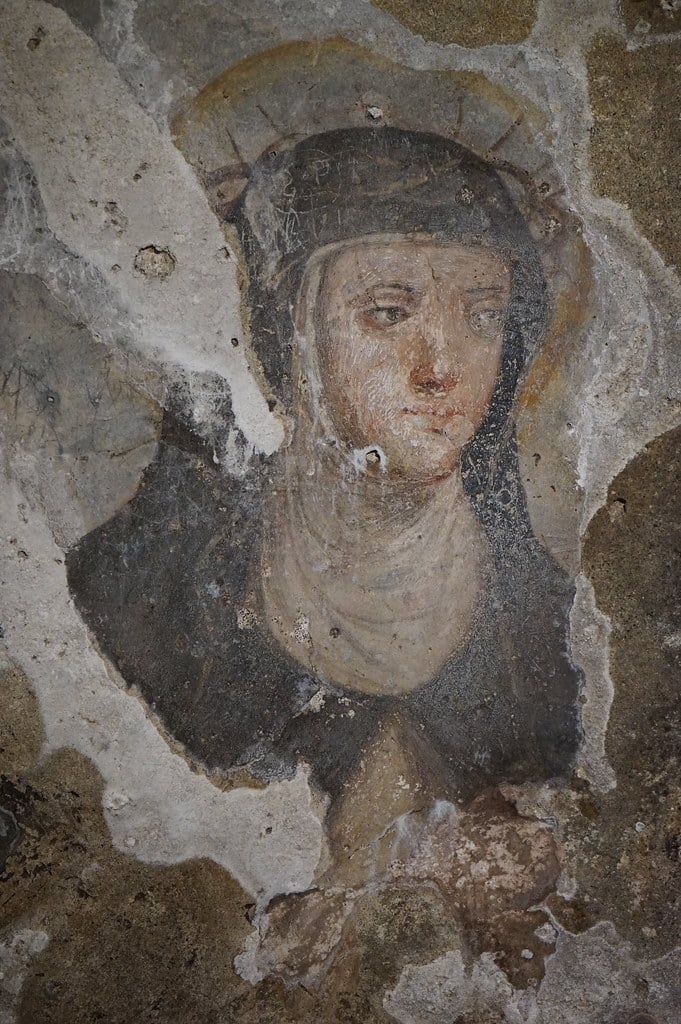 Portrait dans les catacombes San Gaudioso à Naples.