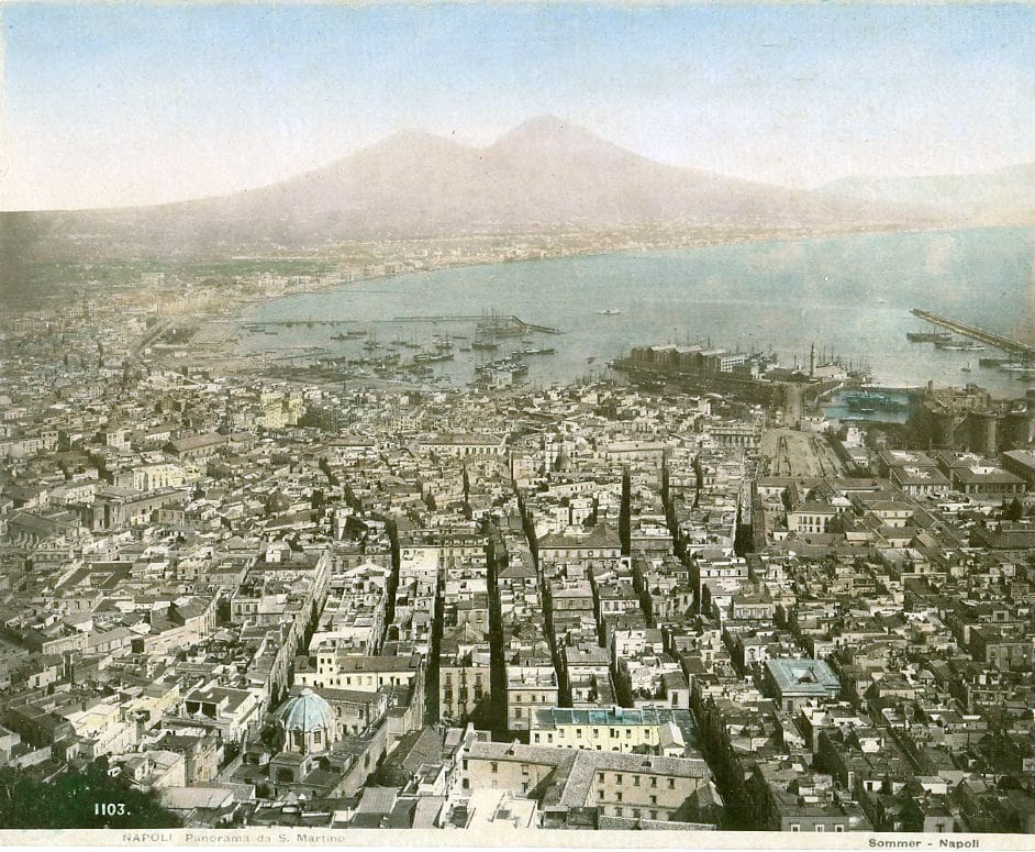 Panorama depuis la chartreuse San Martino à Naples. Photo de Giorgio Sommer.
