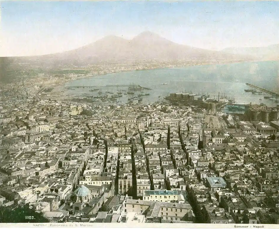 Panorama depuis la chartreuse San Martino à Naples. Photo de Giorgio Sommer.