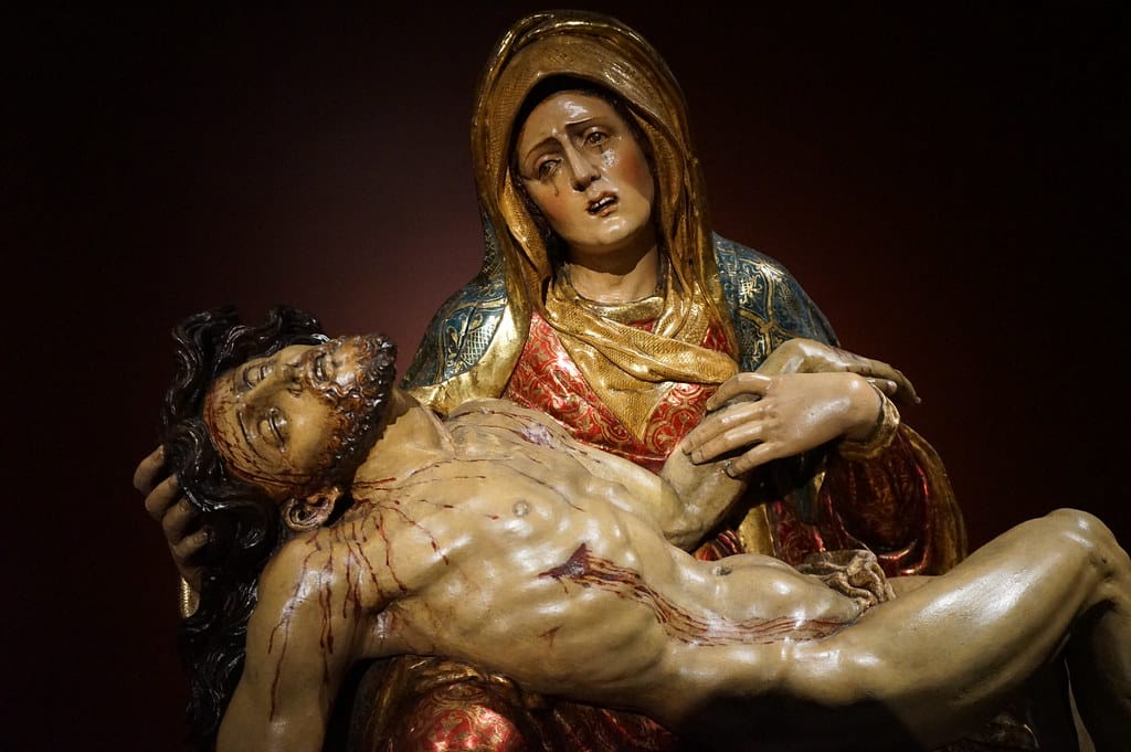 Pieta d'un auteur anonyme du 17e au Musée Gallerie d'Italia à Naples.