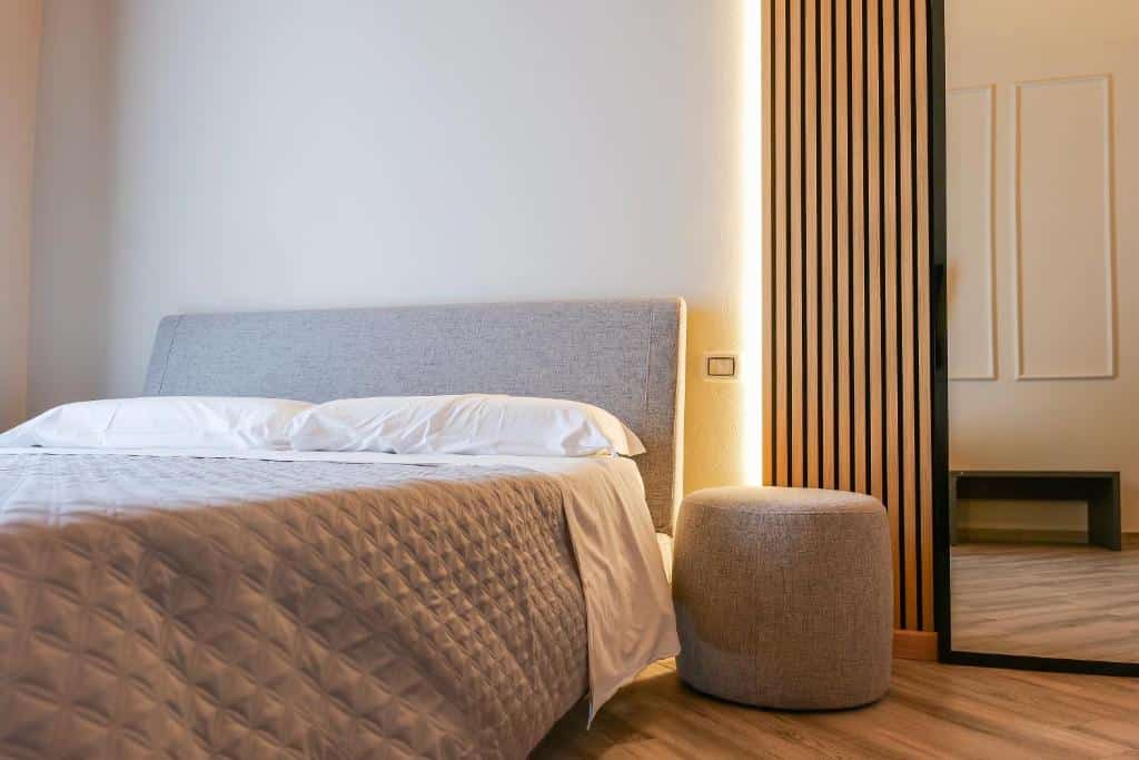 Chambre de l'Hotel Rooftop Parthenopeo à Naples.