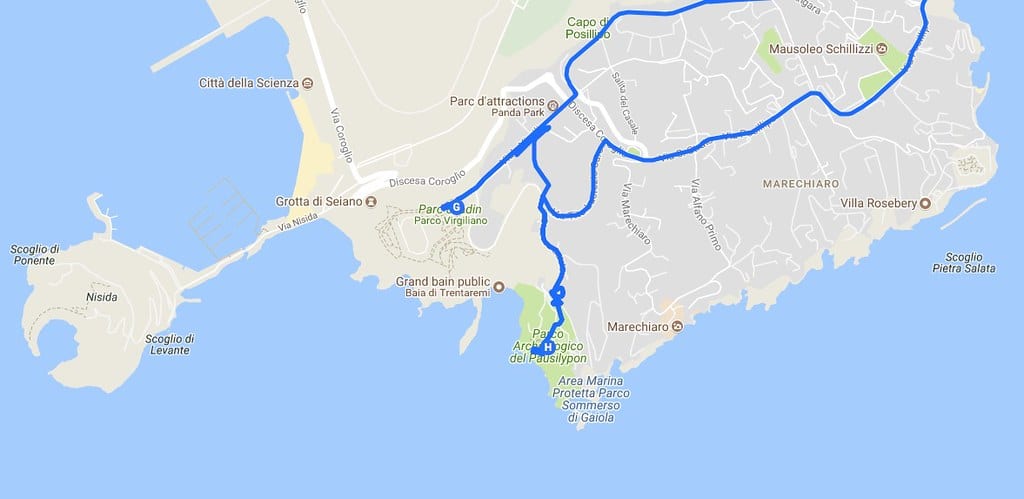 Plan jour 2 à Naples : parcours des beaux quartiers (Chiaia, Mergellina et Posillipo).
