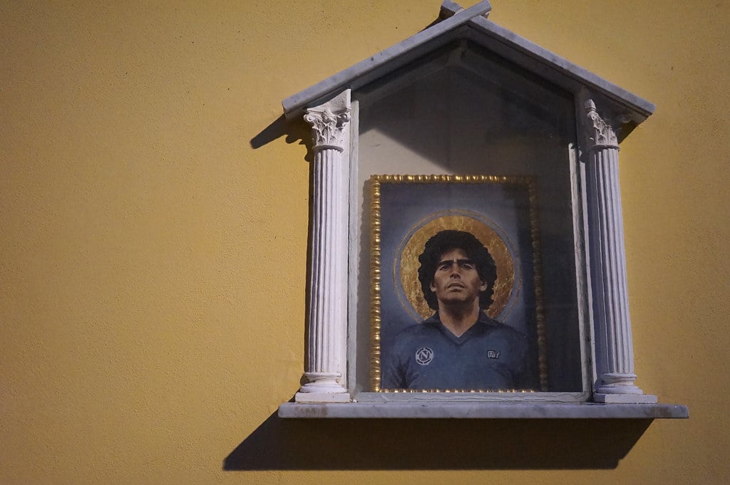 Autel dédié à Diego Maradona à Naples.