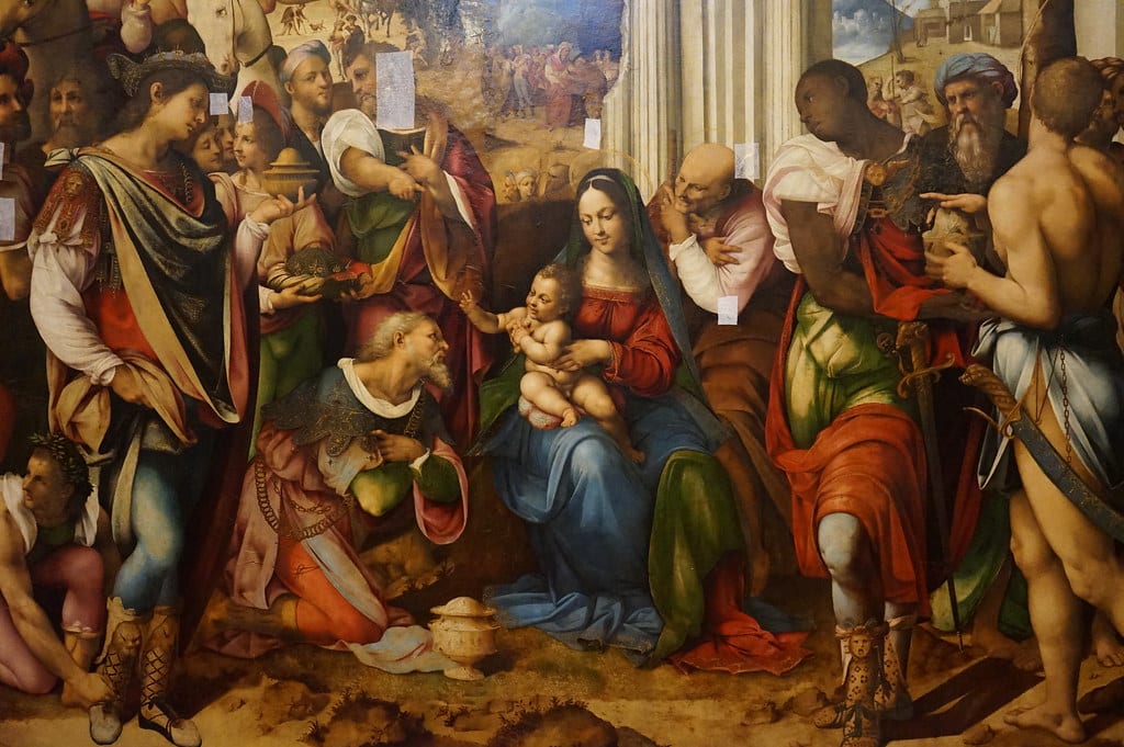 "Adoration des mages" (1516), tableau de Cesare da Sesto au Musée Capodimonte à Naples.