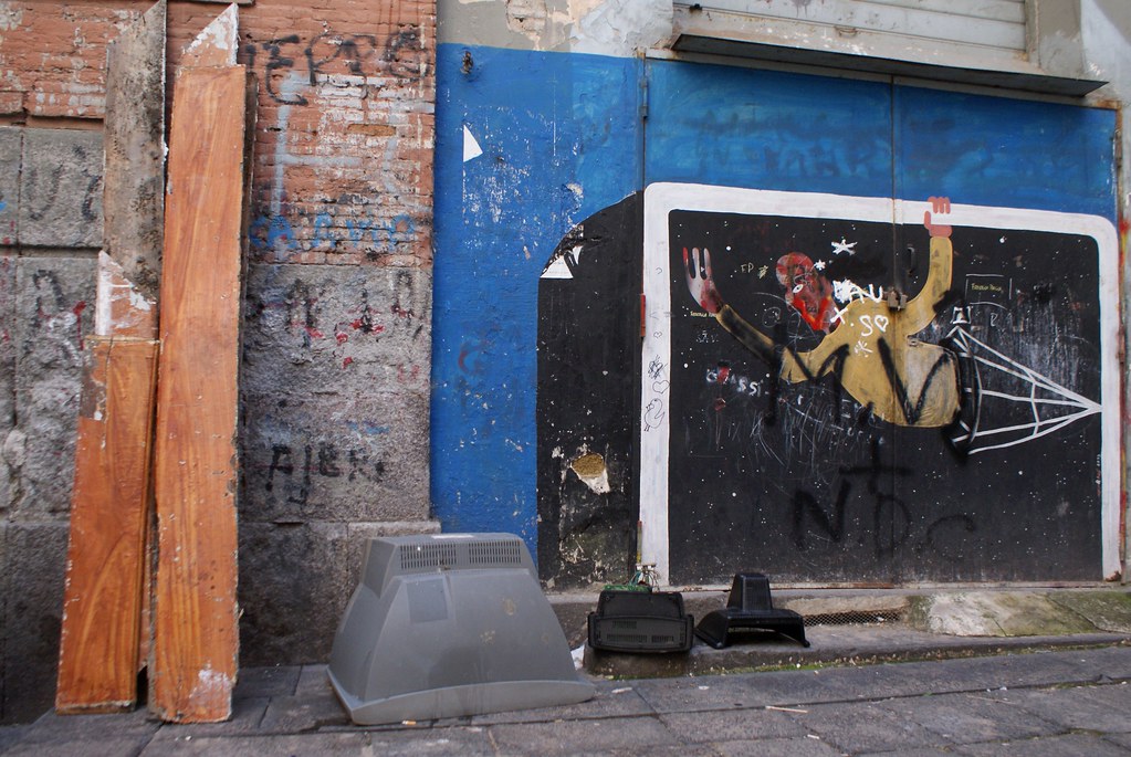 Street art de Cyop&Kaf dans le quartier espagnol à Naples.