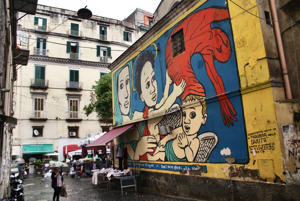 Street art : Madonna de la Sanità à Naples.