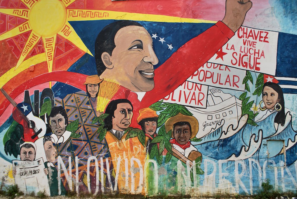 Street art à Naples : Chavez et la révolution bolivarienne.