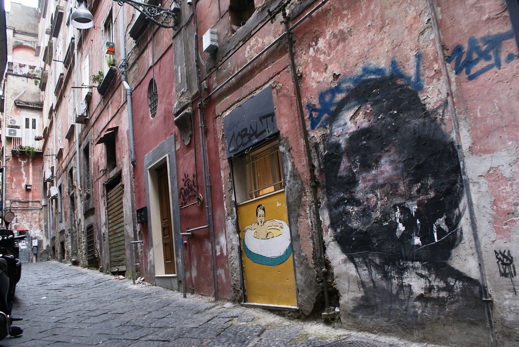 Street art à Naples : Le damné.