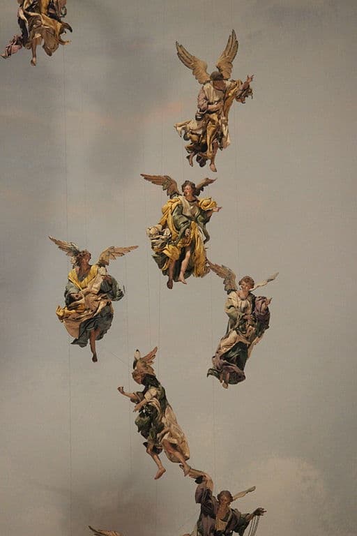 Anges d'une crèche napolitaine à la Chartreuse San Martino à Naples