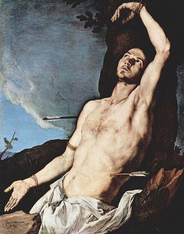 "Saint Sebastien", toile de Jusepe de Ribera à la Chartreuse San Martino à Naples