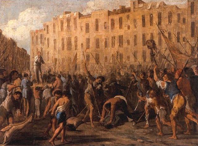 Episode de la révolte de Masaniello par Micco Spadaro.