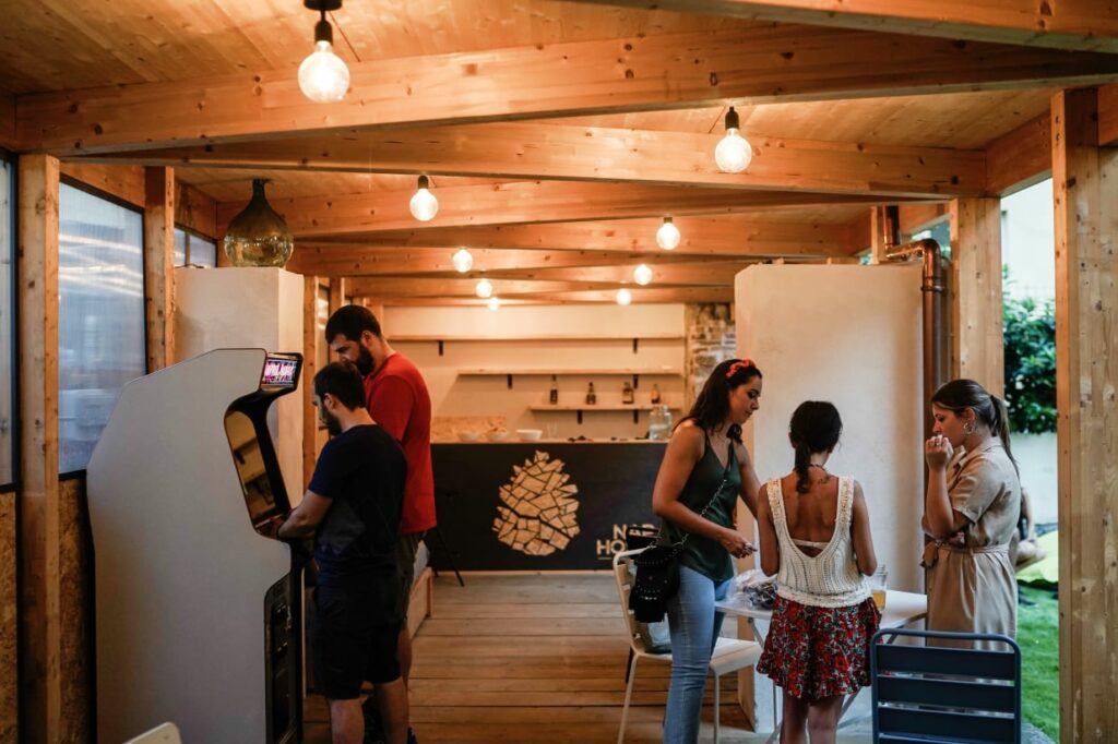 Bar / café du Nap Hostel Spaccanapoli, auberge de jeunesse à Naples.