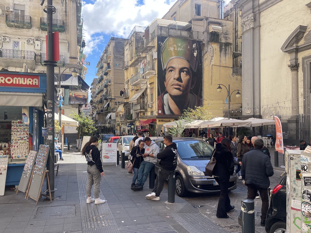 Mural dédié au saint patron de Naples : San Gennero (Saint Janvier).