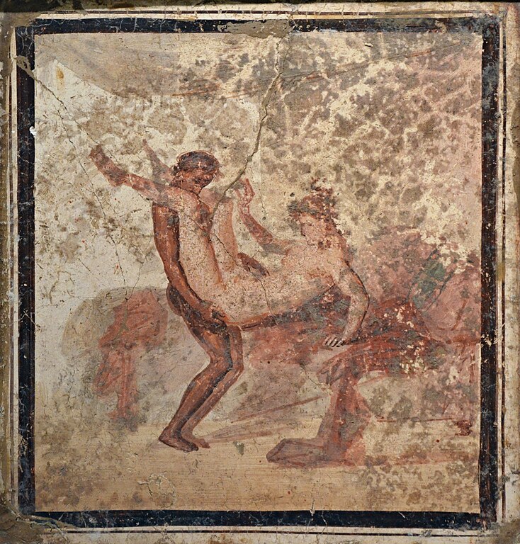 Scène érotique au musée d’archéologie de Naples. Photo de Carole Roddato.