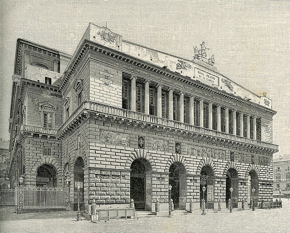 Opéra de Naples : Illustration de Giuseppe Barberis en 1894.