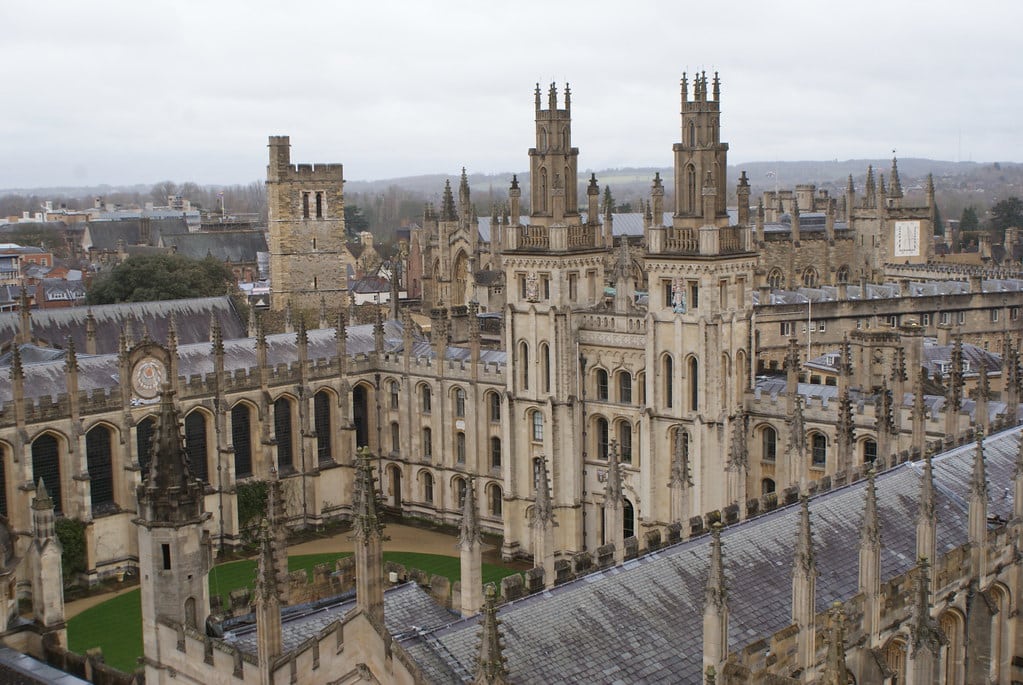 Vue sur le All Souls College depuis l’église Sainte Marie.