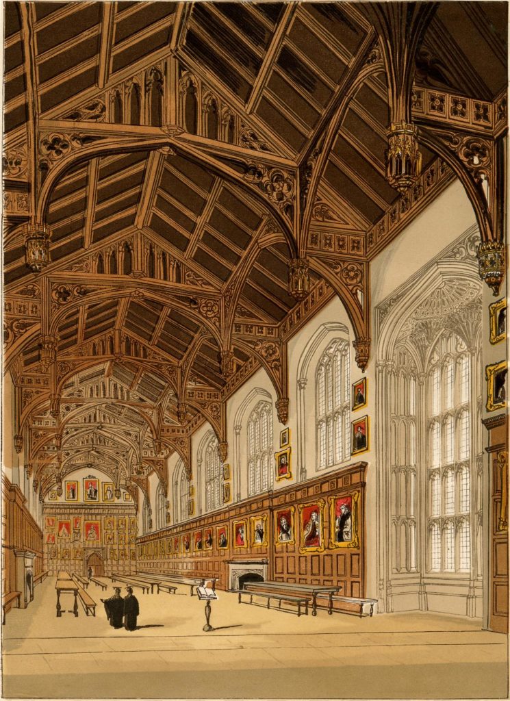 Lieux de tournage d'Harry Potter : Hall du Christ Church College à Oxford.