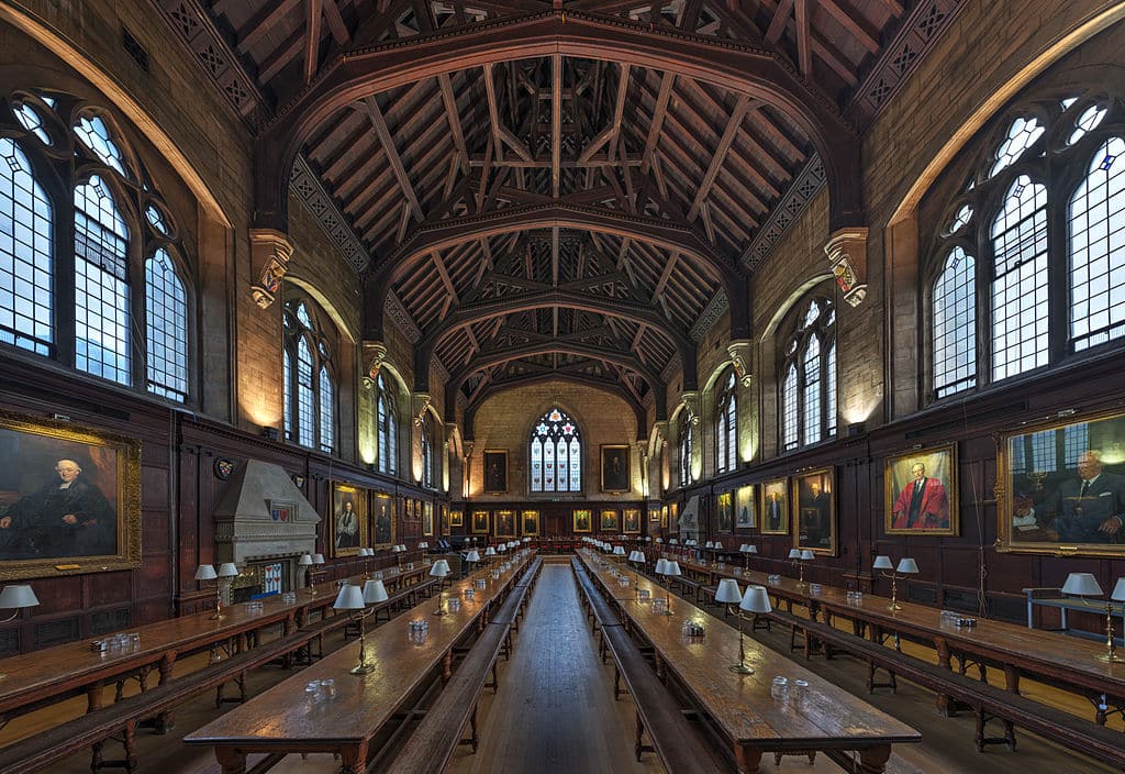 Réfectoire du Balliol College à Oxford en Angleterre. Photo by DAVID ILIFF. License: CC-BY-SA 3.0
