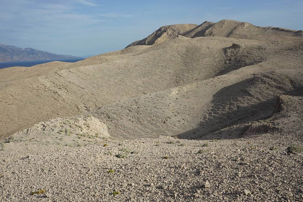 Desert et montagne à Pag.