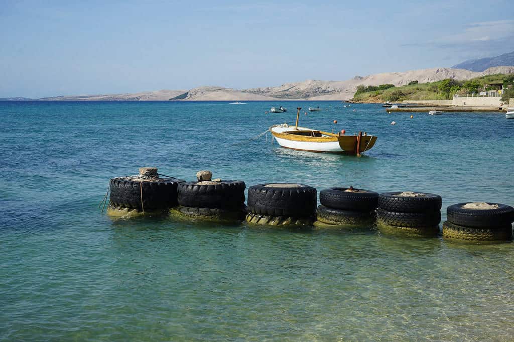 Ponton improvisé.