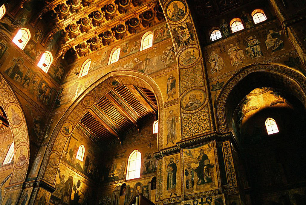 Intérieur de la Cathédrale de Monreale près de Palerme - Photo de Bjs