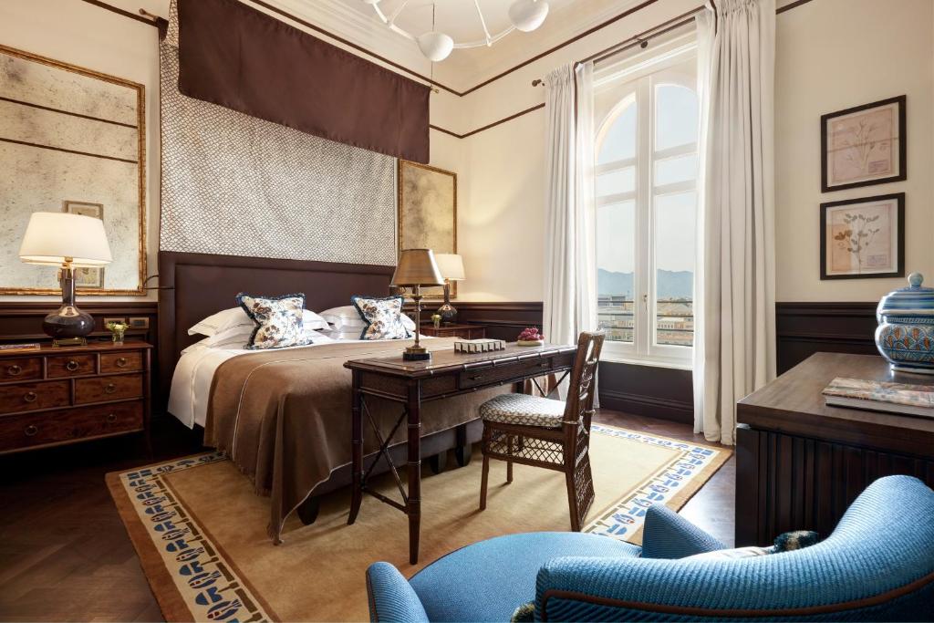 Chambre de l'hotel de luxe Rocco Forte Villa Igiea à Palerme.