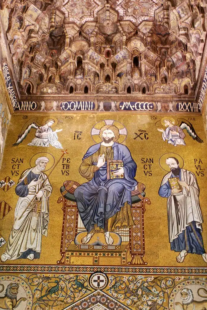 Christ Pantocrator dans la chapelle Palatine de Palerme.