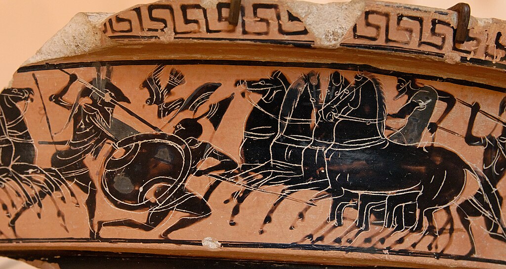 Combat de hoplites au Musée archéologique Salinas de Palerme – Photo de Marie-Lan Nguyen