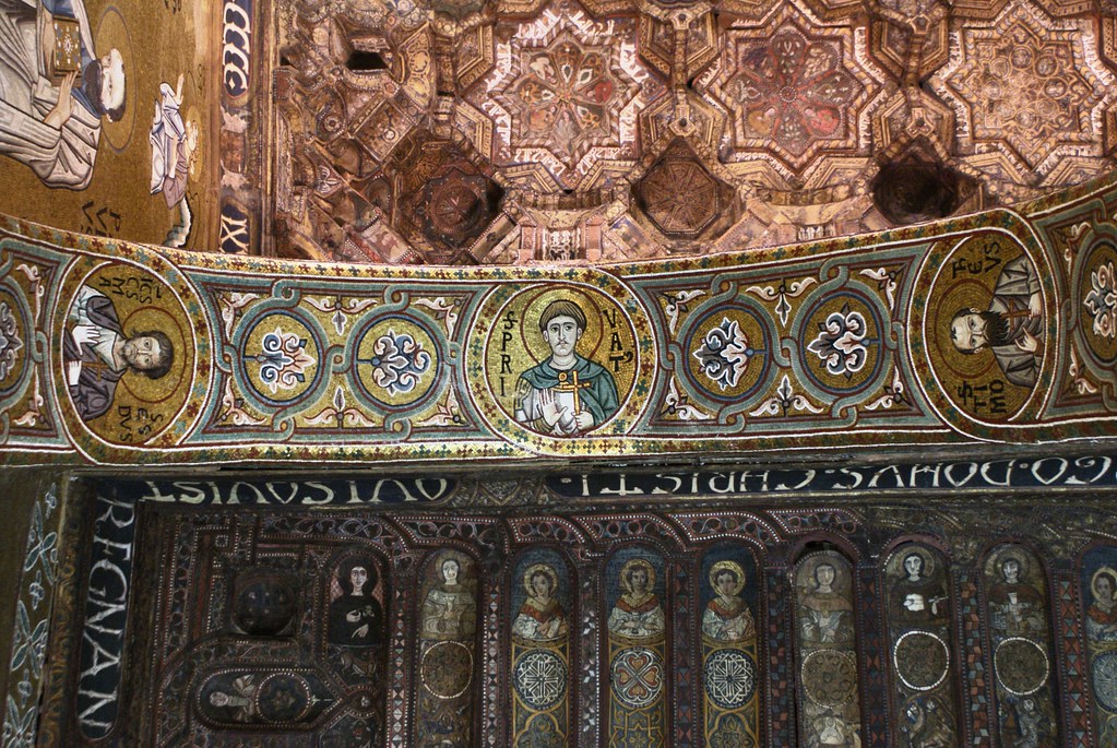 Plafond de la chapelle palatine à Palerme.