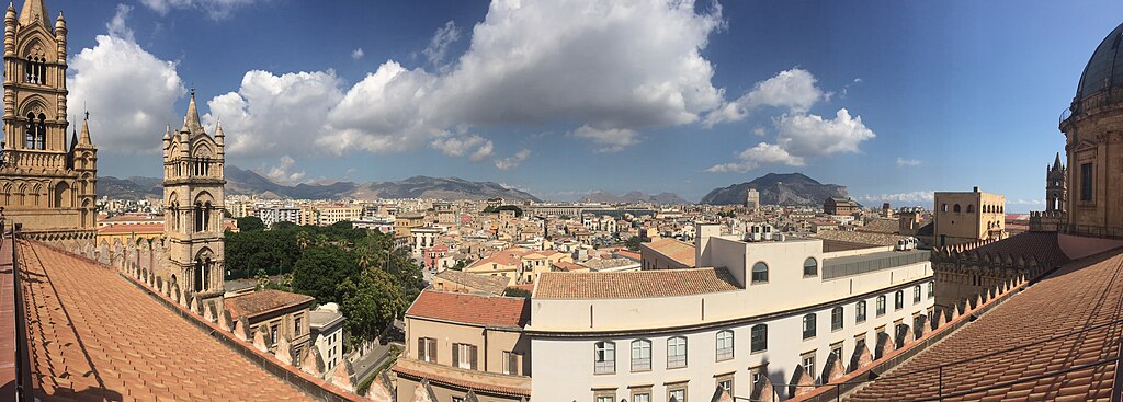 Vue panoramique de Palerme depuis la cathédrale – Photo de Wittylama