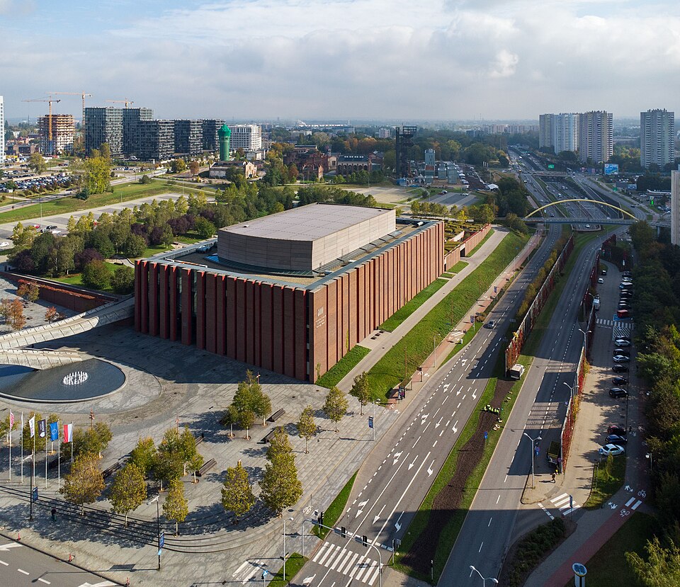 Batiment du NOSPR, Orchestre symphonique de la radio national polonaise à Katowice ( Narodowa Orkiestra Symfoniczna Polskiego Radia w Katowicach).