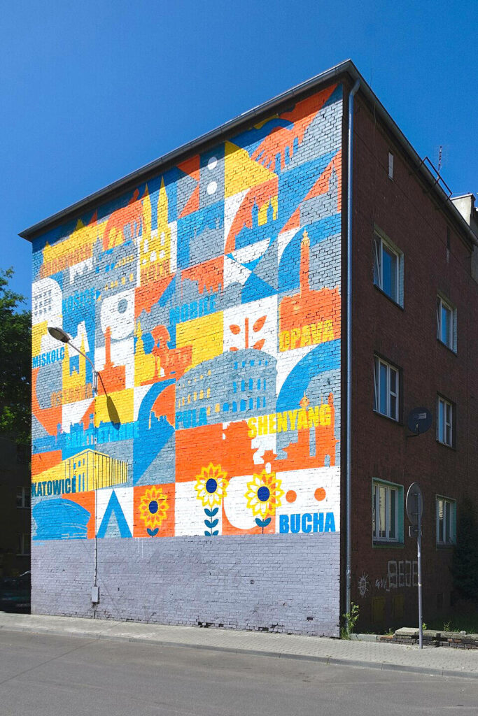 Street-art : Mural de la rue Ordona à Katowice. Photo d'Adrian Tync. Licence ccbysa 4.0