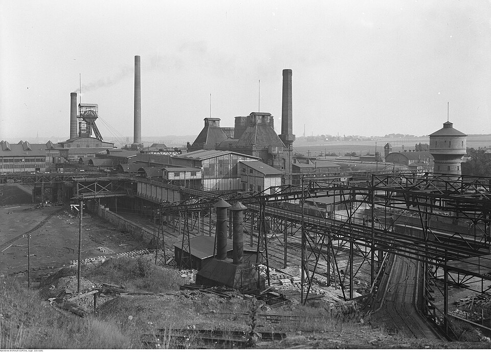Mine Kleofas à Katowice dans les années 1930. Photo de Henryk Poddebski.