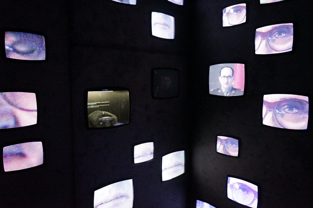 Jaruzelski dans le musée / centre d'interprétation de l'histoire tragique de la Mine Wujek à Katowice.
