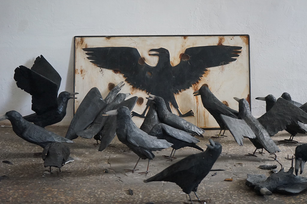 Oeuvre d'Aleksandra Sojka "La reine" dans la Gallery Wilson dans le quartier de Nikiszowiec à Katowice.