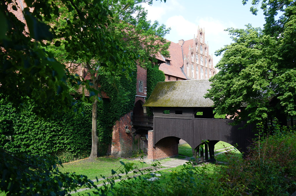 Pont d'entrée pour le Chateau Moyen de Malbork.