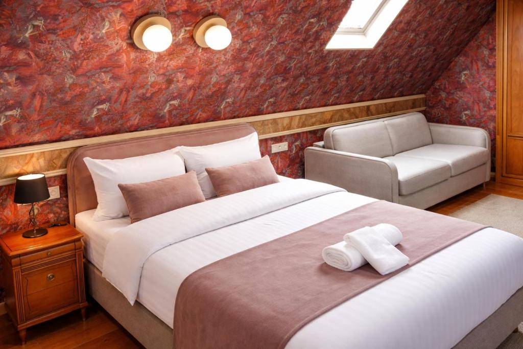 Chambre de l'Hotel Heban à Torun.