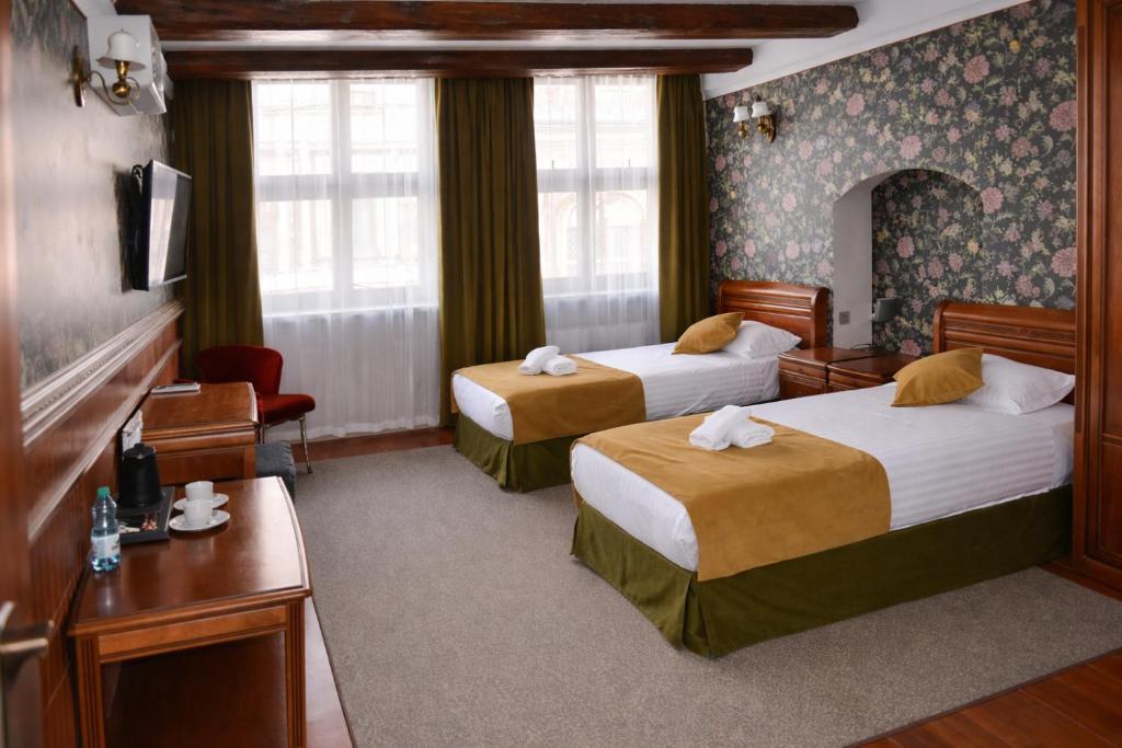 Chambre de l'Hotel Heban à Torun.