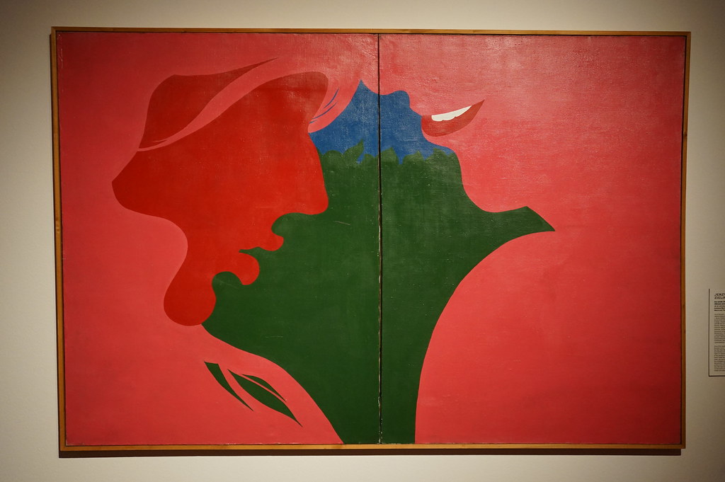 "San titre" (1970) de Jerzy Ryszard Jurry Zielinski lors d'une expo pop art au Centre d'art contemporain Znaki Czasu à Torun.