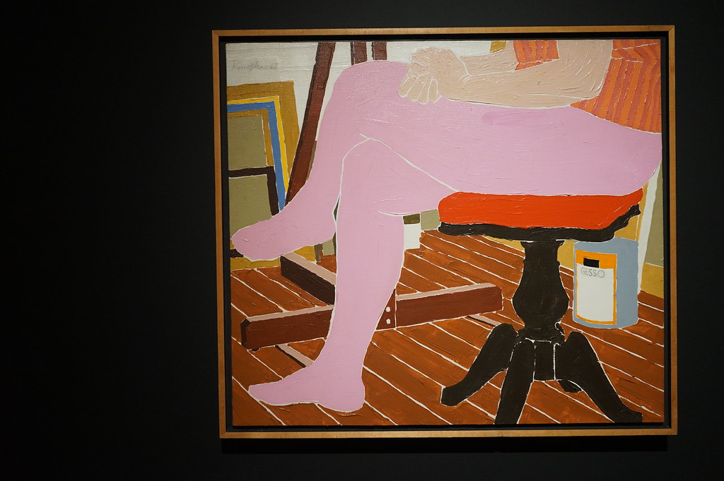 "Collant rose" (1967) de Joseph Konopka lors d'une expo pop art au Centre d'art contemporain Znaki Czasu à Torun.