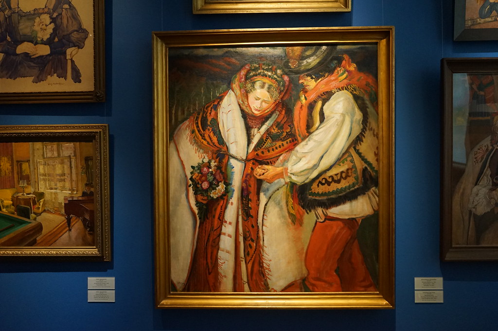 "Les nouveaux mariés" (1910) de Fryderyk Pautsch au Musée de l'Hotel de Ville de Torun.