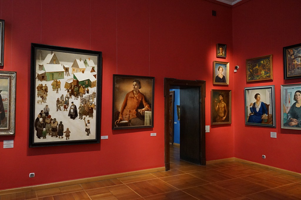 Collection d'art polonais (ici 19/20e siècle) au Musée de l'Hotel de Ville de Torun.