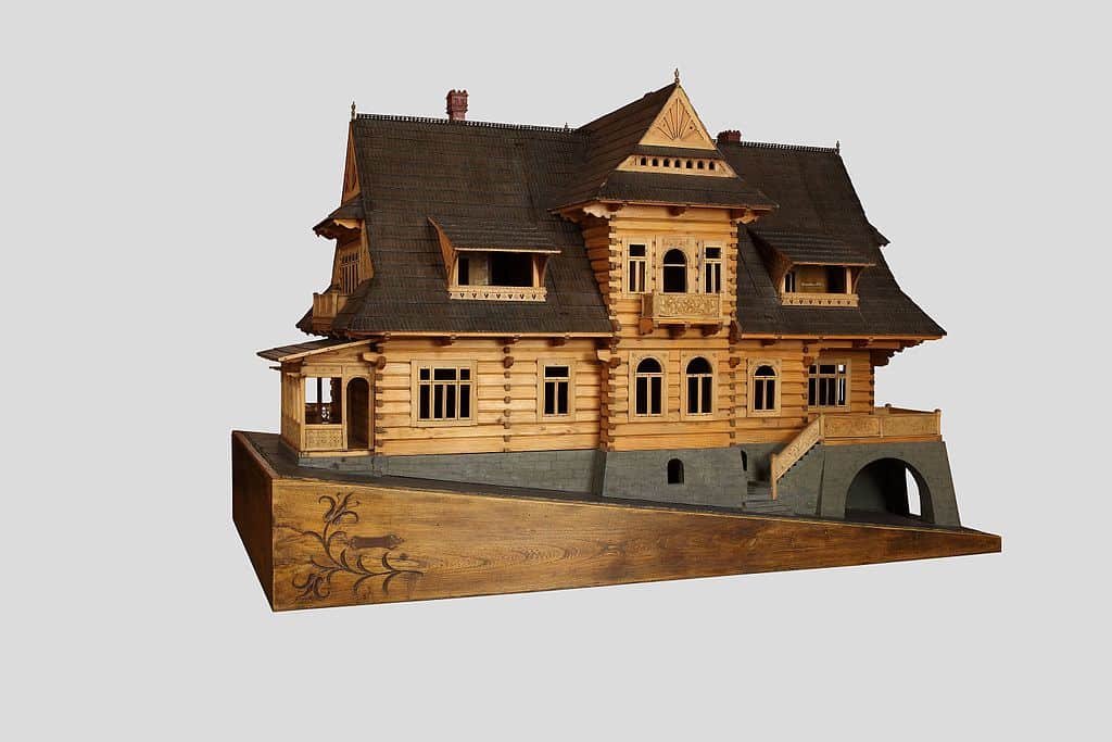 Modèle de la Villa pod Jedlami dessiné par Witkiewicz et visible dans le musée.