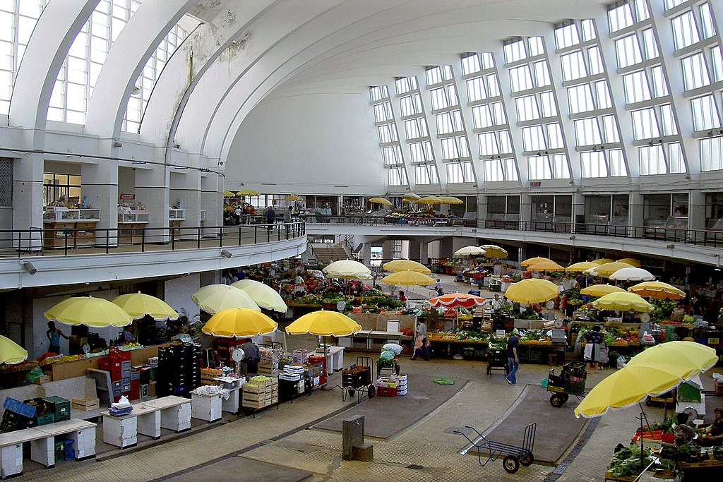 Mercado Bom Sucesso à Porto à l'époque du marché municipal - Photo d'Antonio Amen - Licence ccbysa 3.0